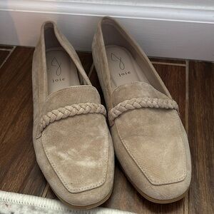 Taupe Suede Joie Loafers